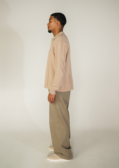 LA FAMILIA- KNIT POLO BEIGE