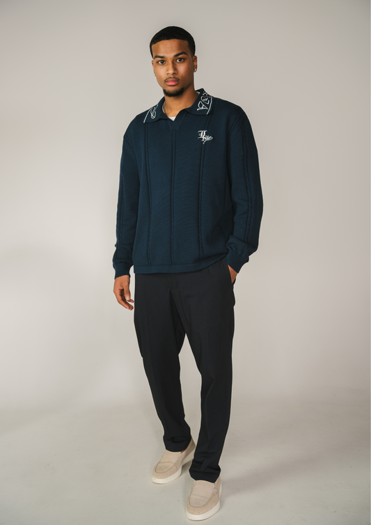 LA FAMILIA - KNIT POLO NAVY